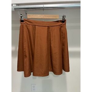 Women's Brown Rust‎ Polyester 17" Skirt Size Small Forever 21